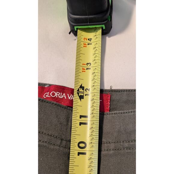 Gloria Vanderbilt Loden Side Zip No Waistband Flat Front Pedal Pusher Pant Sz 14 - Picture 4 of 11